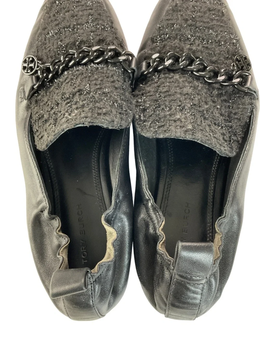 Tory Burch Mini Benton Charm 20mm Tweed Loafers